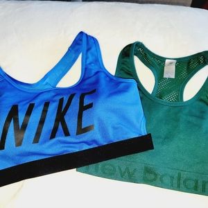 Nike and New balance sports bras